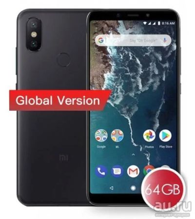 Лот: 12796140. Фото: 1. Xiaomi mi a2 4/64Gb, Черный, новый... Смартфоны