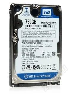 Лот: 2186919. Фото: 1. Новый жесткий для бука WD WD7500BPVT... Жёсткие диски (HDD)