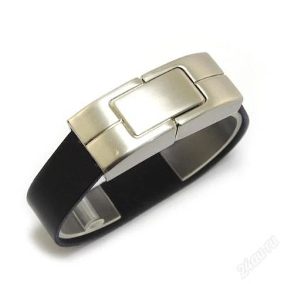 Лот: 1788234. Фото: 1. USB 16Gb Фэшка-браслет черная... USB-флеш карты