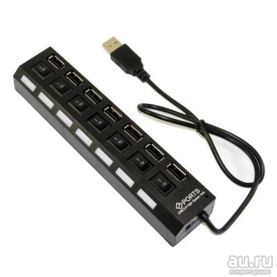 Лот: 12853502. Фото: 1. USB HUB HI - SPEED (7 портов... USB хабы