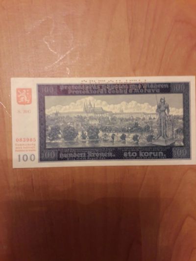 Лот: 11133720. Фото: 1. Богемия и Моравия 100 крон 1940... Европа