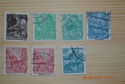 Лот: 11621628. Фото: 1. Марки ГДР 1957-1958гг. Пятилетний... Марки