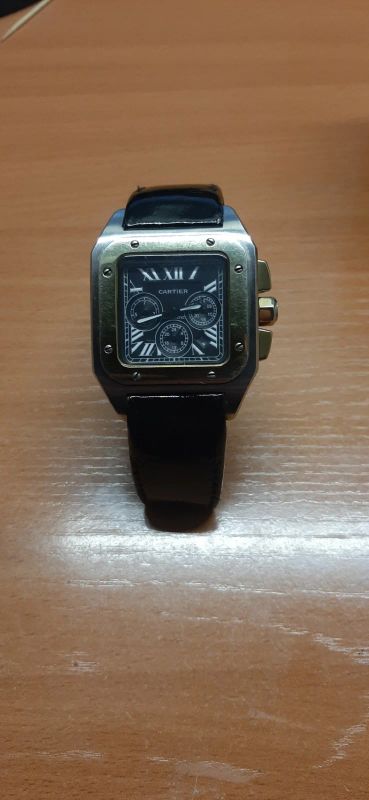 Лот: 16812765. Фото: 1. Часы cartier santos 100. Оригинальные наручные часы