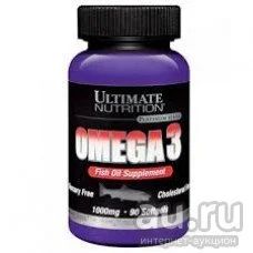 Лот: 9208121. Фото: 1. Omega 3 Ultimate nutrition 90... Спортивное питание, витамины