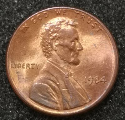 Лот: 23519748. Фото: 1. 1 цент 1984 года. США. Штемпельный... Америка