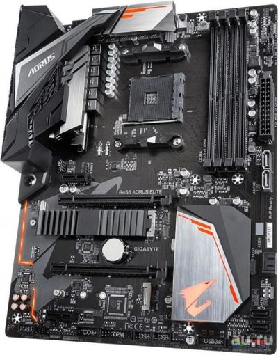 Лот: 18379109. Фото: 1. Gigabyte B450 AORUS ELITE B450... Материнские платы