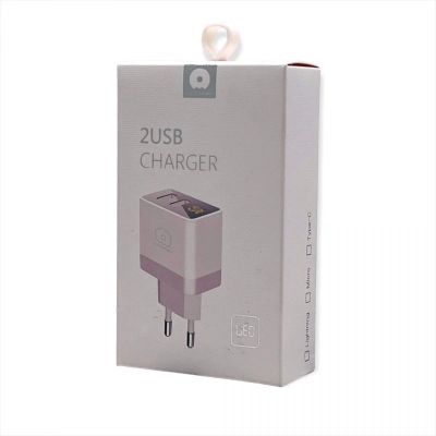 Лот: 22150994. Фото: 1. СЗУ WUW C-82 2*USB 2.1A White. Зарядные устройства, блоки питания, адаптеры сетевые для смартфонов