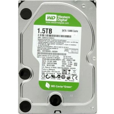 Лот: 4953959. Фото: 1. HDD 1.5 Tb SATA-II 300 Western... Жёсткие диски (HDD)