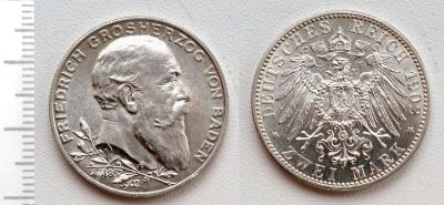 Лот: 8272759. Фото: 1. Германия (Баден). 2 марки 1902... Германия и Австрия