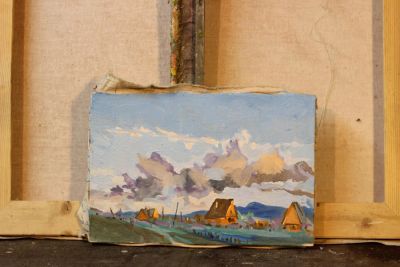 Лот: 4738456. Фото: 1. Картина маслом 30*20, художник... Картины, гравюры
