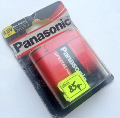 Лот: 5129650. Фото: 1. Батарейка плоская большая Panasonic... Батарейки, аккумуляторы, элементы питания