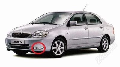 Лот: 1009515. Фото: 1. Противо-туманка в бампер на Corolla2001г... Оптика и освещение