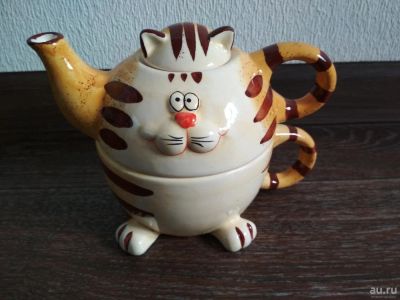 Лот: 12683821. Фото: 1. Набор чайный: чайник и чашка... Чайники, заварники, турки