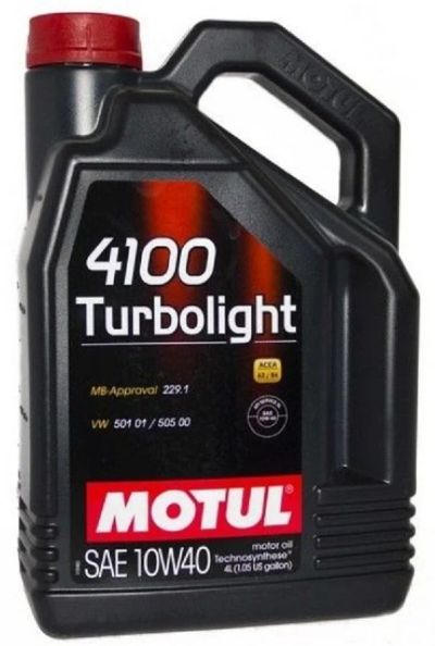 Лот: 11338597. Фото: 1. MOTUL 4100 Turbolight 10W40 4л... Масла, жидкости