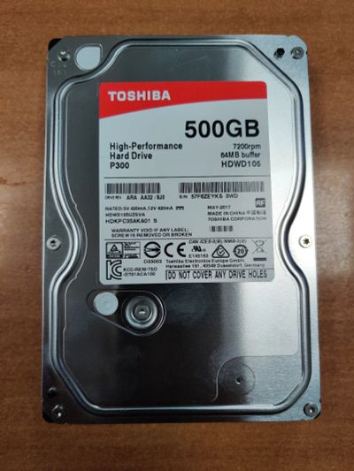Лот: 16057835. Фото: 1. HDD жесткий диск 500 gb Toshiba... Жёсткие диски