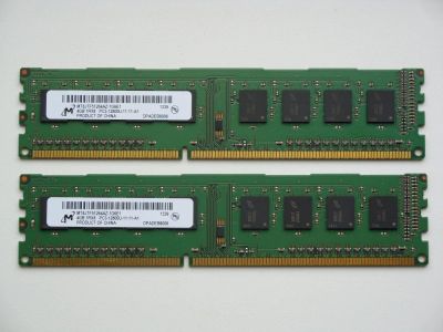 Лот: 12039585. Фото: 1. 8Gb (2 x 4Gb) Micron 1Rx8 PC3-12800... Оперативная память