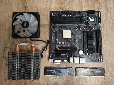 Лот: 25576329. Фото: 1. Комплект Ryzen 5 3600, DDR4 HyperX... Комплекты запчастей