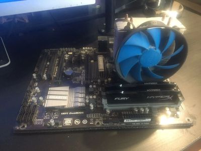 Лот: 17075038. Фото: 1. Gigabyte GA-970A-UD3P + AMD FX6300... Комплекты запчастей