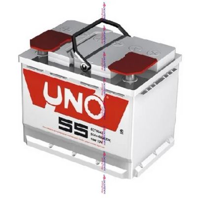 Лот: 12253564. Фото: 1. Аккумулятор Uno 55а/ч R 6CT-55N. Аккумуляторы