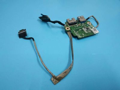 Лот: 16420324. Фото: 1. Б/У плата с разъемами USB и Ethernet... Запчасти для ноутбуков