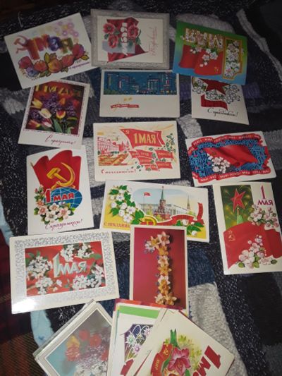 Лот: 19901094. Фото: 1. Открытки " Первомай".Коллекция... Открытки, конверты