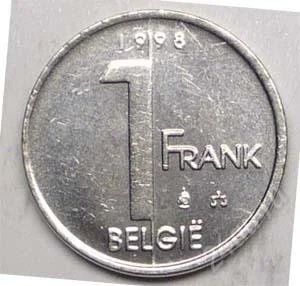 Лот: 1438654. Фото: 1. Бельгия. 1 франк 1998г. Европа