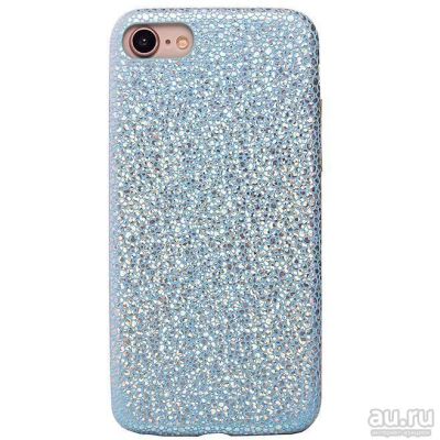 Лот: 12993486. Фото: 1. Чехол iPhone 7/ 8 Силикон Голубой... Чехлы, бамперы