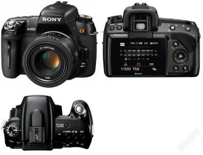 Лот: 1413757. Фото: 1. Sony A450 + Sony AF DT 18-55... Цифровые зеркальные
