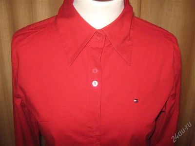 Лот: 2042349. Фото: 1. Красная рубашка Tommy Hilfiger... Блузы, рубашки, водолазки