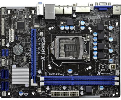 Лот: 9811503. Фото: 1. ASRock H71M-DGS (OEM) LGA1155... Материнские платы