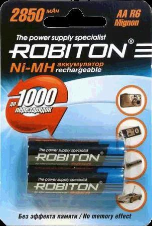 Лот: 1462845. Фото: 1. Аккумулятор Robiton NI-Mh AA 2850... Батарейки, аккумуляторы, элементы питания