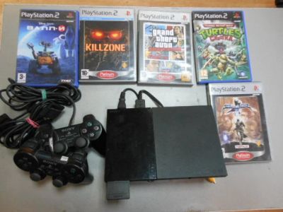 Лот: 3460177. Фото: 1. Sony PS2, карта памяти, 2 джойстика... Игровые приставки, консоли