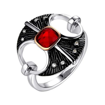 Лот: 23889840. Фото: 1. Серебряное кольцо с ситаллом и... Кольца, перстни