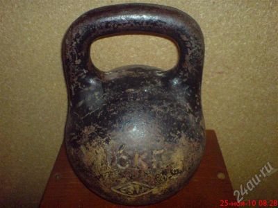 Лот: 638628. Фото: 1. Гиря на 16кг. Штанги, блины