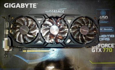 Лот: 5877714. Фото: 1. GigaByte GeForce GTX 770 [GV-N770OC-2GD... Видеокарты