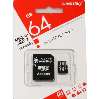 Лот: 12781533. Фото: 1. Карта памяти micro 64GB Smart... Карты памяти