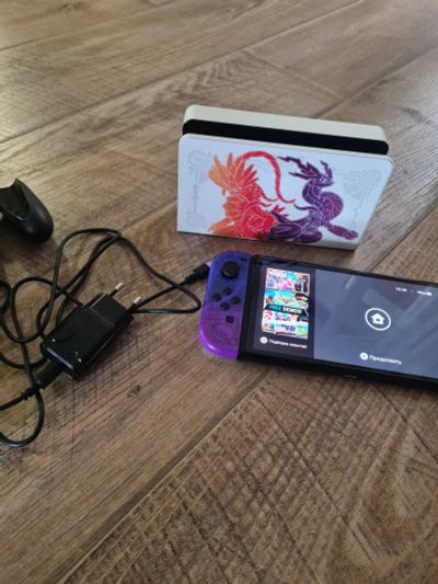 Лот: 22375339. Фото: 1. Nintendo switch oled прошитая... Игровые приставки, консоли