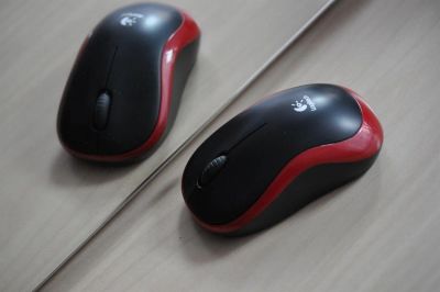 Лот: 3635193. Фото: 1. Мышь Logitech M185 Синяя. Клавиатуры и мыши