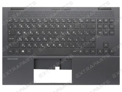 Лот: 21145090. Фото: 1. Топ-панель для HP OMEN 15-en темно-серая... Клавиатуры для ноутбуков