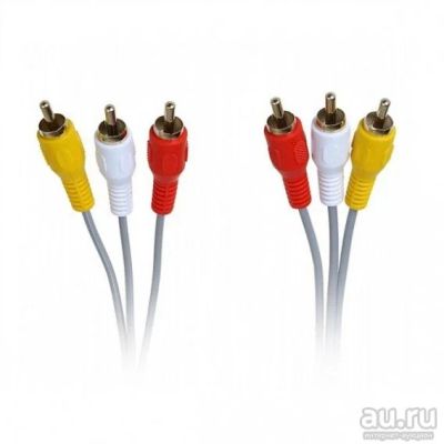 Лот: 14903164. Фото: 1. Кабель 3RСA ШТ х 3RCA ШТ 1,8м... Шнуры, кабели, разъёмы