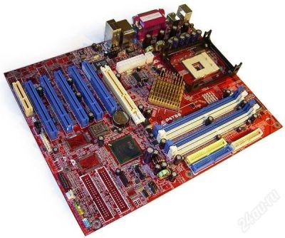 Лот: 958518. Фото: 1. Biostar P4TSE + Intel Celeron... Материнские платы