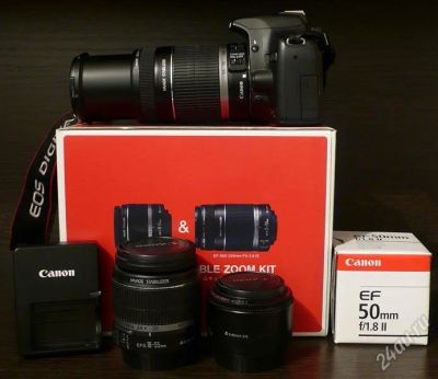 Лот: 1481776. Фото: 1. Canon 500D Супер Кит (См. Описание... Цифровые зеркальные