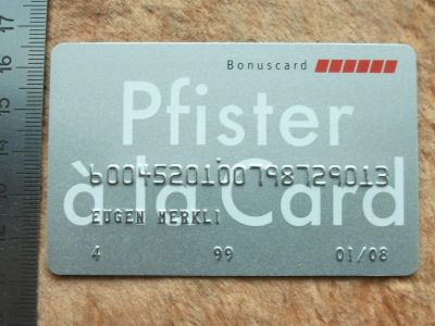 Лот: 10904269. Фото: 1. Карта бонусная Pfister a la card... Другое (коллекционирование, моделизм)