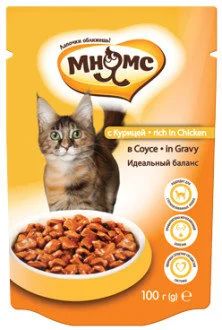 Лот: 14541171. Фото: 1. МНЯМС пауч для взрослых кошек... Корма