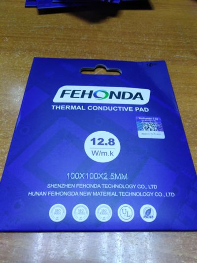Лот: 19950212. Фото: 1. Термопрокладка Fehonda 100x100x2... Системы охлаждения