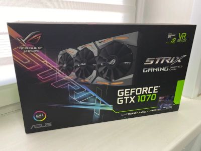 Лот: 14791990. Фото: 1. Видеокарта Asus STRIX GTX 1070... Видеокарты