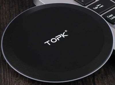 Лот: 16765796. Фото: 1. Беспроводная зарядка TOPK. Зарядные устройства, блоки питания, адаптеры сетевые для смартфонов