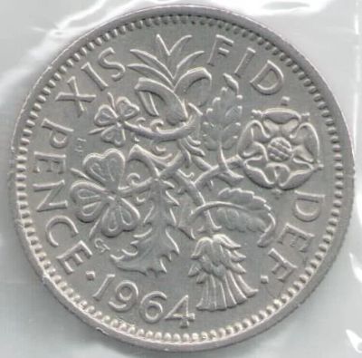 Лот: 14480587. Фото: 1. Великобритания Англия 6 пенсов... Великобритания и острова