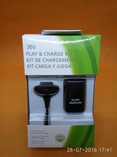 Лот: 7921879. Фото: 1. Play & Charge Kit XBOX 360. Аккумулятор... Аксессуары для игровых приставок, консолей, геймпады