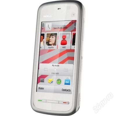 Лот: 1788985. Фото: 1. продам nokia5230 белый хром новый... Кнопочные мобильные телефоны